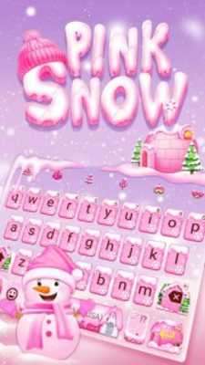 Play Pink Snow Keyboard Theme 