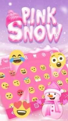 Play Pink Snow Keyboard Theme 