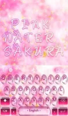 Play Pink Water Sakura Keyboard Theme 