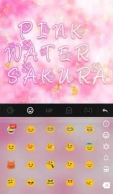 Play Pink Water Sakura Keyboard Theme 