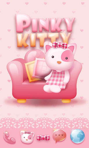 Play APK Pinky Kitty Go Launcher Theme  and enjoy Pinky Kitty Go Launcher Theme with UptoPlay com.gau.go.launcherex