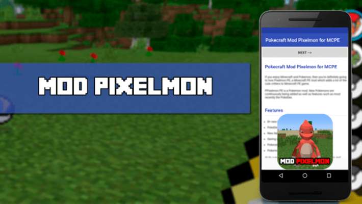Play Pokecraft Mod Pixelmon for MCPE 