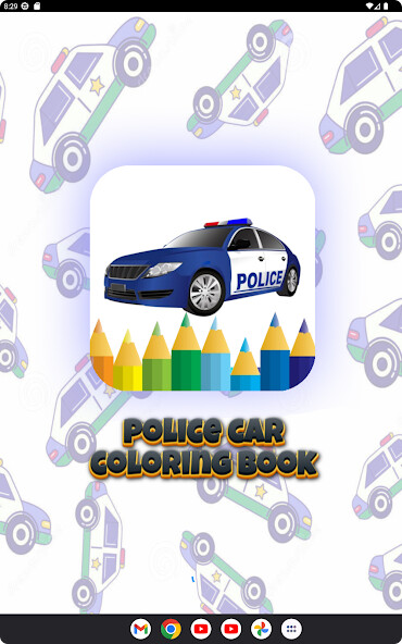 Play police car coloring book 