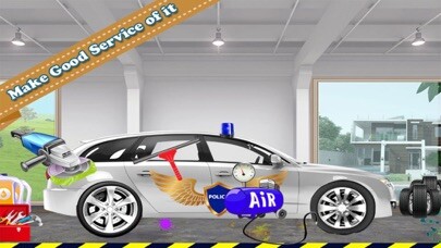 Play police car wash & design 