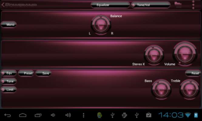 Play Poweramp skin Black Bordeaux 