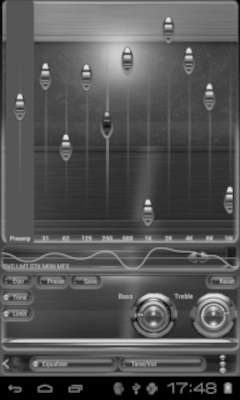 Play Poweramp skin Black Glow 