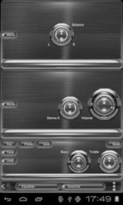 Play Poweramp skin Black Glow 