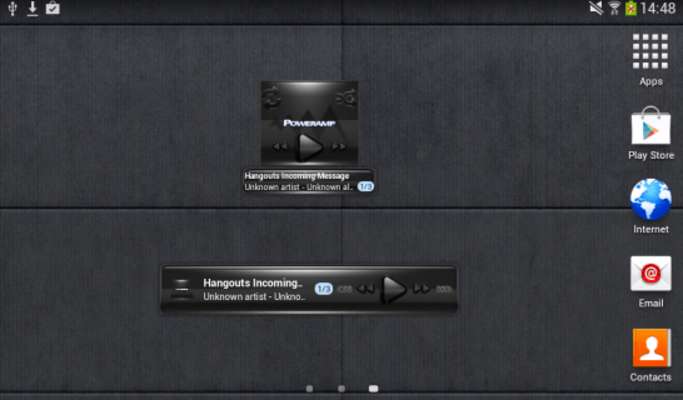 Play Poweramp skin Black Silver 