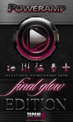 Play Poweramp skin Bordeaux Glow 