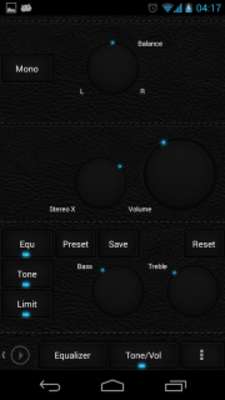 Play Poweramp skin Dark Leather 