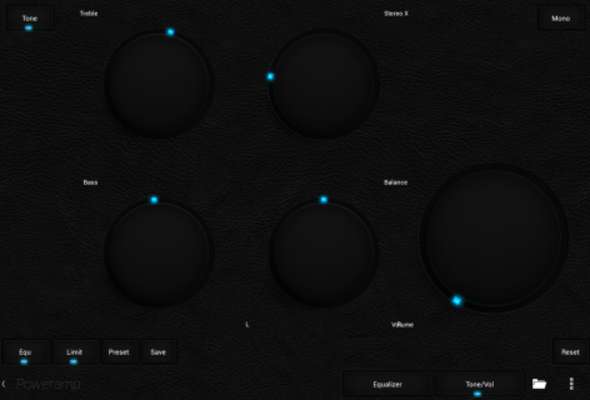 Play Poweramp skin Dark Leather 