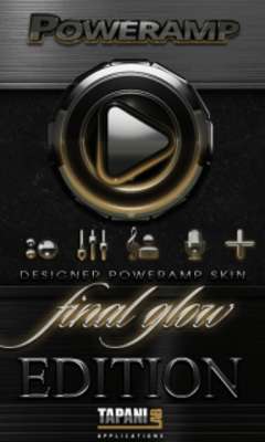Play Poweramp skin Gold Glow 