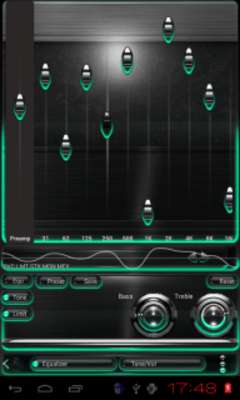 Play Poweramp skin Mint Glow 