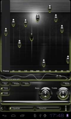 Play Poweramp skin Olive Glow 