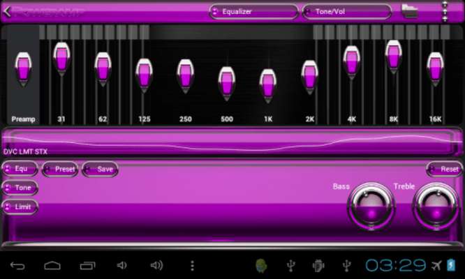 Play Poweramp skin Pink Glas deluxe 