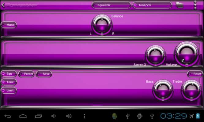 Play Poweramp skin Pink Glas deluxe 