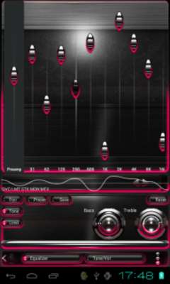 Play Poweramp skin Raspberry Glow 