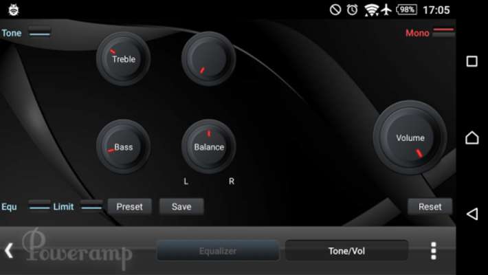 Play Poweramp Skin Red Dots 