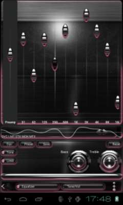 Play Poweramp skin Rose Glow 