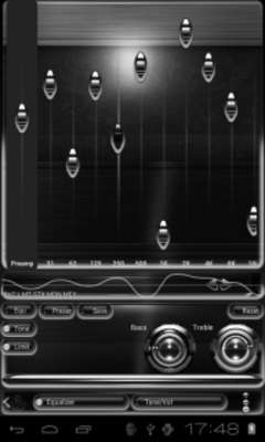 Play Poweramp skin White Glow 