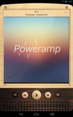 Play Poweramp skin Wooden 