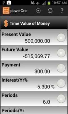 Play powerOne Finance Calculator 