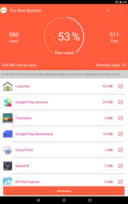 Play Pro Ram Booster - Clean Master 