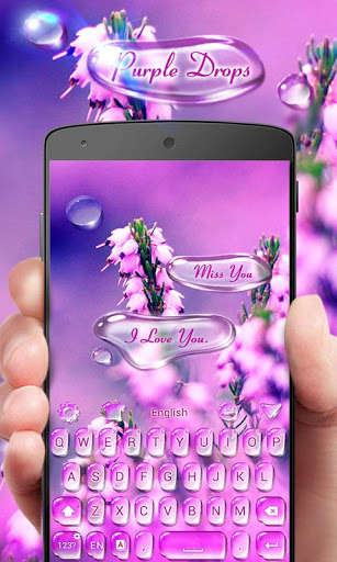 Play APK Purple Drops GO Keyboard Theme  and enjoy Purple Drops GO Keyboard Theme with UptoPlay com.jb.emoji.gokeyboard
