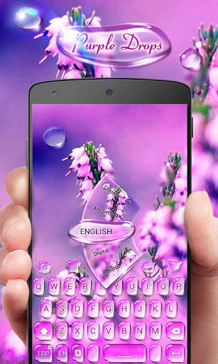 Play APK Purple Drops GO Keyboard Theme  and enjoy Purple Drops GO Keyboard Theme with UptoPlay com.jb.emoji.gokeyboard