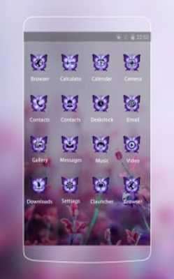 Play Purple Flower Launcher : Beautiful Nature hd Theme 