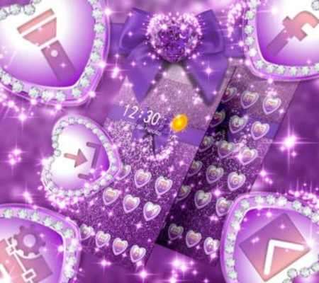 Play Purple Glitter Bowknot Luxury Theme 