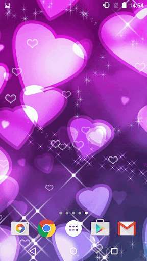 Play Purple Hearts Live Wallpaper 