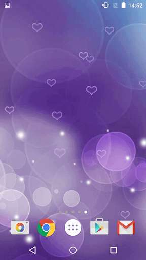 Play Purple Hearts Live Wallpaper 