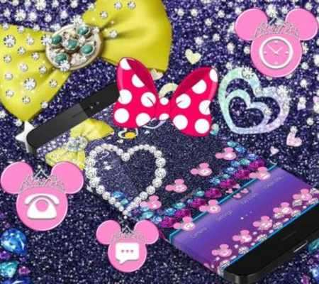 Play Purple Witty Minny Glitter Diamond Theme 