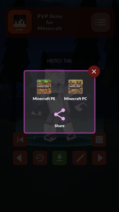 Play PvP skins for Minecraft Play PvP skins for Minecraft