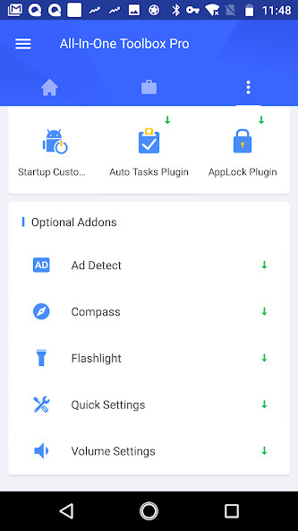 Play APK Quick Settings Plugin  and enjoy Quick Settings Plugin with UptoPlay imoblife.toolbox.full<br><br><b>How to use</b><br>- Install Both All-In-One Toolbox and Quick Settings Plugin<br>- Open All-In-One Toolbox 