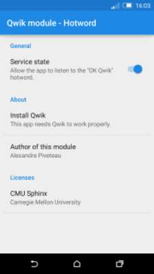 Play Qwik module - Hotword 
