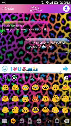 Play APK Rainbow Cheetah Emoji Keyboard  and enjoy Rainbow Cheetah Emoji Keyboard with UptoPlay emoji.keyboard.emoticonkeyboard