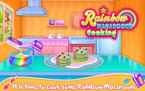 Play APK Rainbow Macaroons Cooking  and enjoy Rainbow Macaroons Cooking with UptoPlay air.net.chicworld.rainbowmacaroonscooking