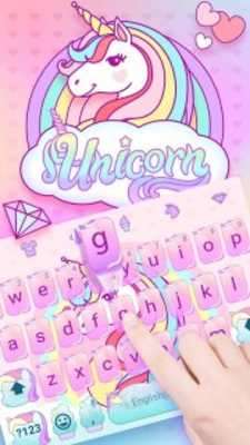 Play Rainbow Unicorn Keyboard Theme&Cute Emoji Keyboard 