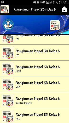 Play Rangkuman Mapel SD Kelas 6 