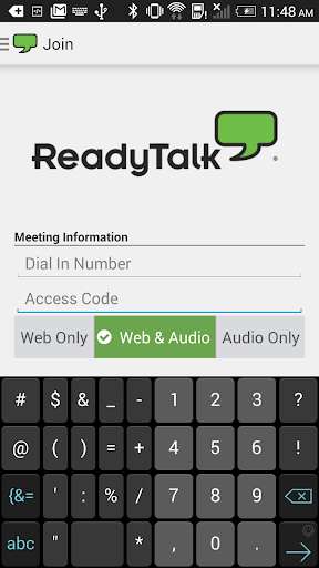 Play APK ReadyTalk Conferencing  and enjoy ReadyTalk Conferencing with UptoPlay com.ecovate.client.android