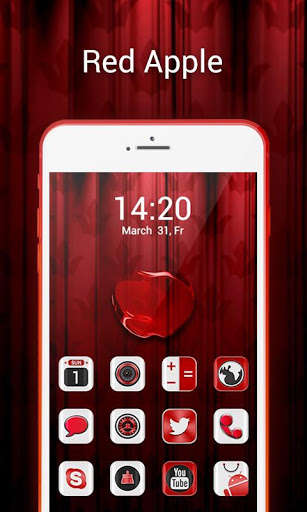 Play Red apple GO Launcher Theme 