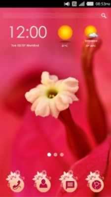 Play Red Flower CM Launcher Theme 