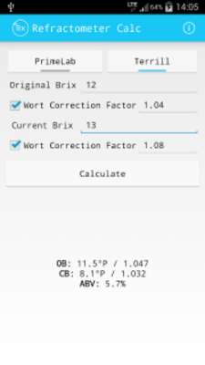 Play Refractometer calculator 