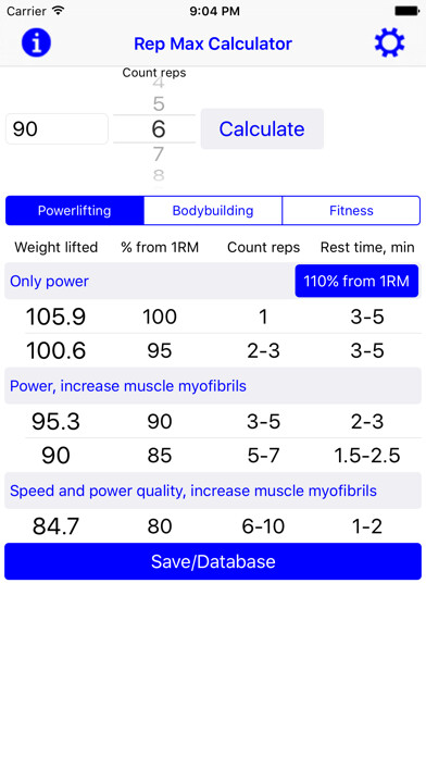 Play APK Rep Max Calculator  and enjoy Rep Max Calculator with UptoPlay com.doomonafireball.repmaxcalculator