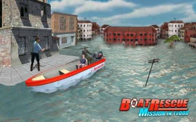 Play Rescue Boat Mission In Flood 