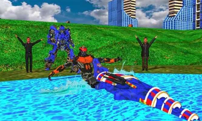 Play Robot Crocodile City USA Attack : Futuristic War 