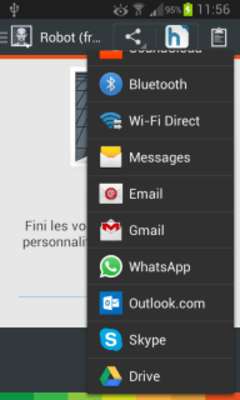 Play Robot voice (French) 