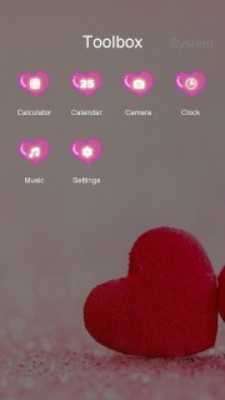 Play Romantic Heart Launcher Theme 